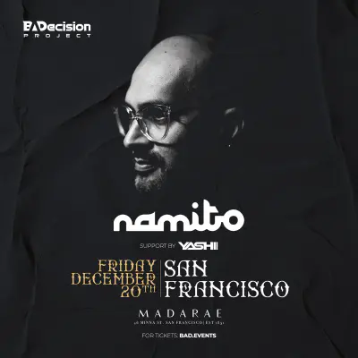 Namito Live in San Francisco in San Francisco event artwork